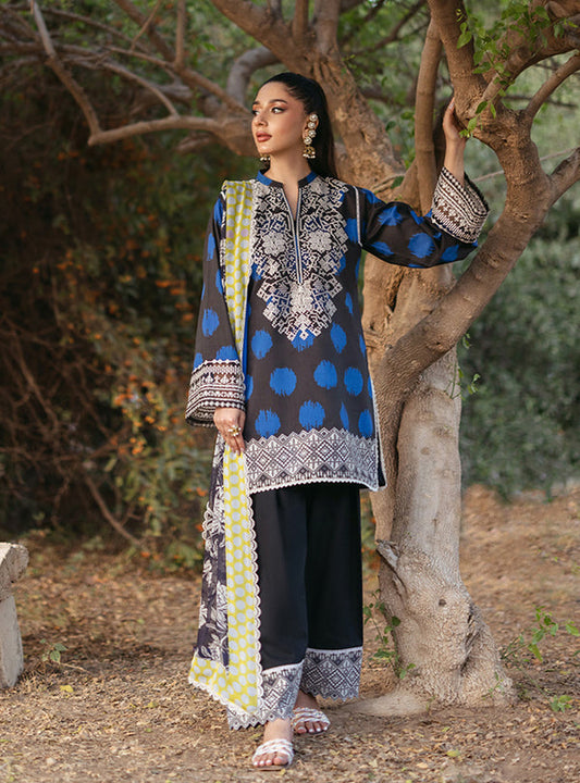 Zainab Chottani Lawn – 3-Piece Unstitched Embroidered Suit with Dupatta (SK2340)