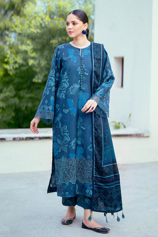 BAROQUE-3PC Lawn Heavy Embroidered Shirt With Dupatta