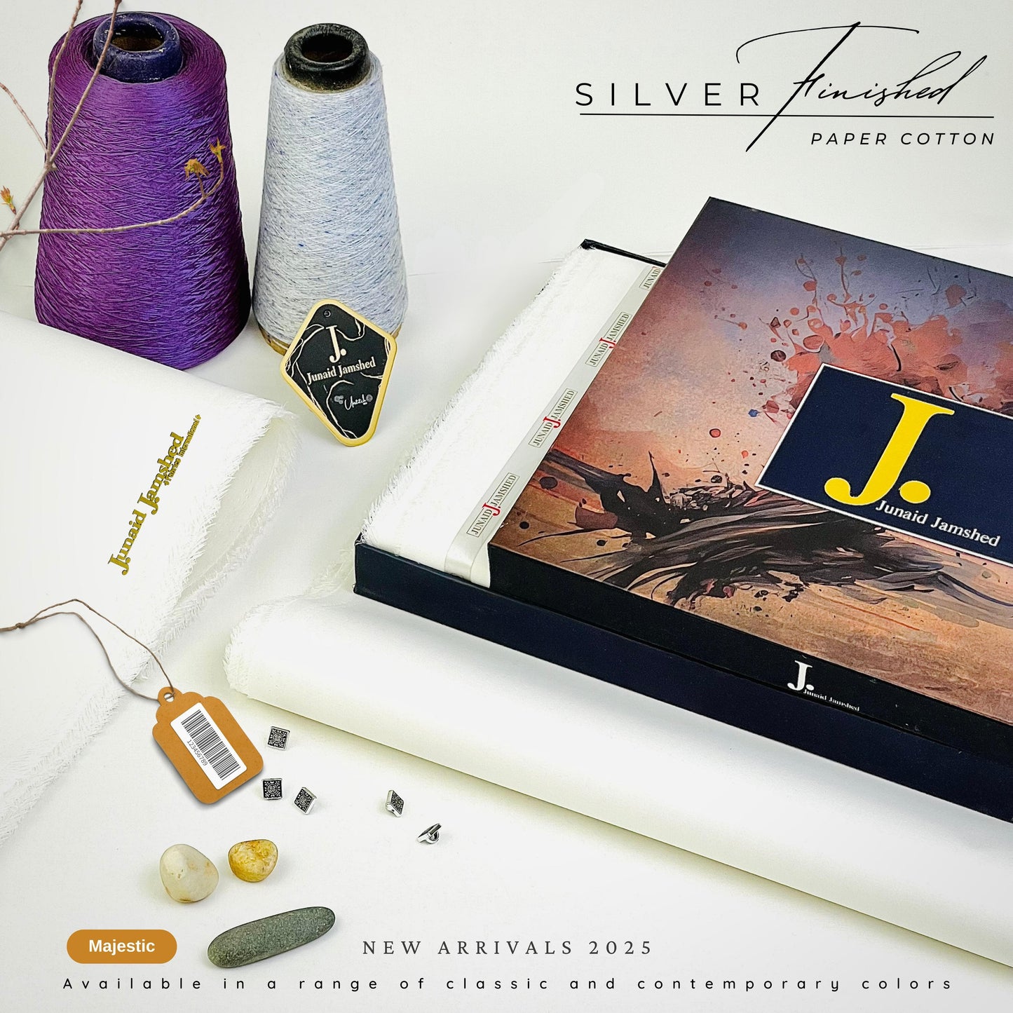 J• Summer Impressions -Summer Special Silver Finished Paper Cotton