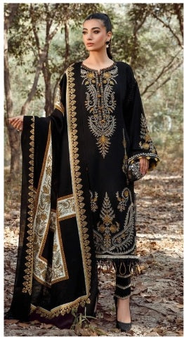 MARIA B -3PC LAWN HEAVY EMBROIDERED WITH PASHMINA PRINT SHAWL