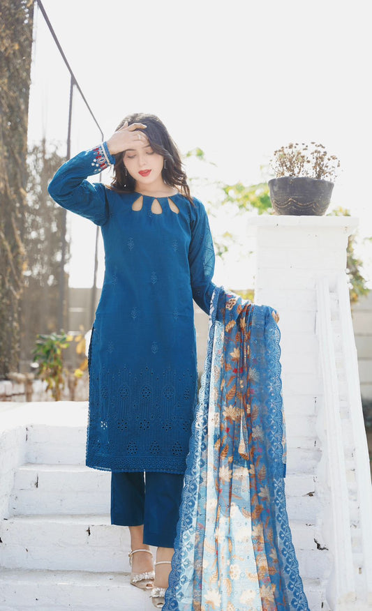 Emaan Eshal Embroidered Lawn Suits Unstitched 3 Piece Volume 3