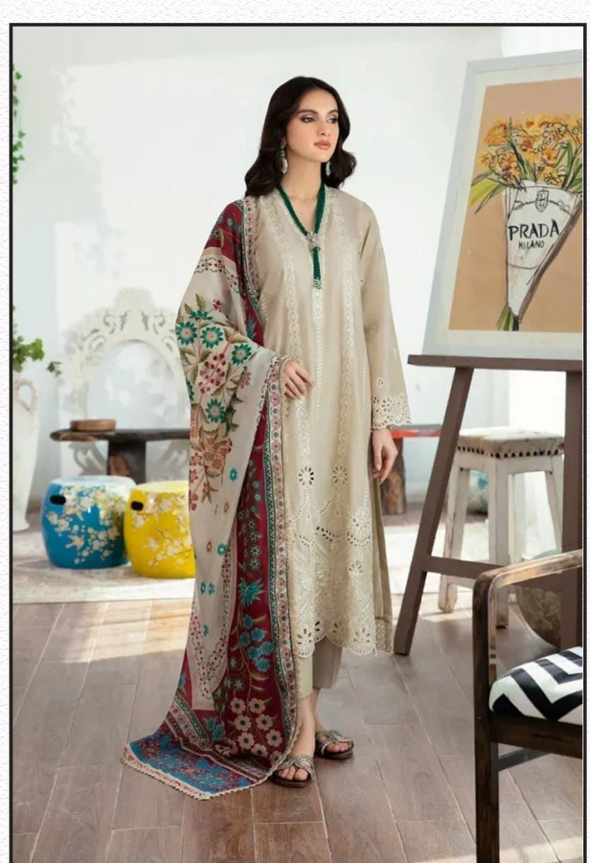 Iznik Lawn Luxury Collection Unstitched – 3-Piece  (SKMPT-2343)