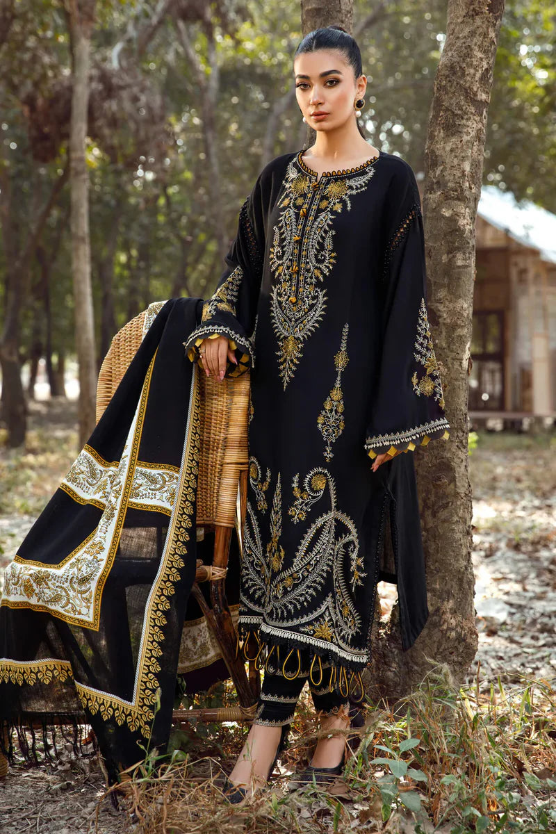 MARIA B -3PC LAWN HEAVY EMBROIDERED WITH PASHMINA PRINT SHAWL