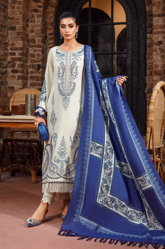 MARIA B -3PC LAWN HEAVY EMBROIDERED WITH PASHMINA PRINT SHAWL